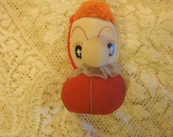 Vintage Elf Head Pincushion Head with Tape Measure Nose/Marked Japan
