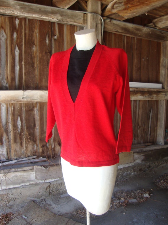 Vintage 1950's 1960's Red and Black Fine Italian … - image 5