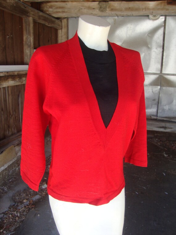 Vintage 1950's 1960's Red and Black Fine Italian … - image 3