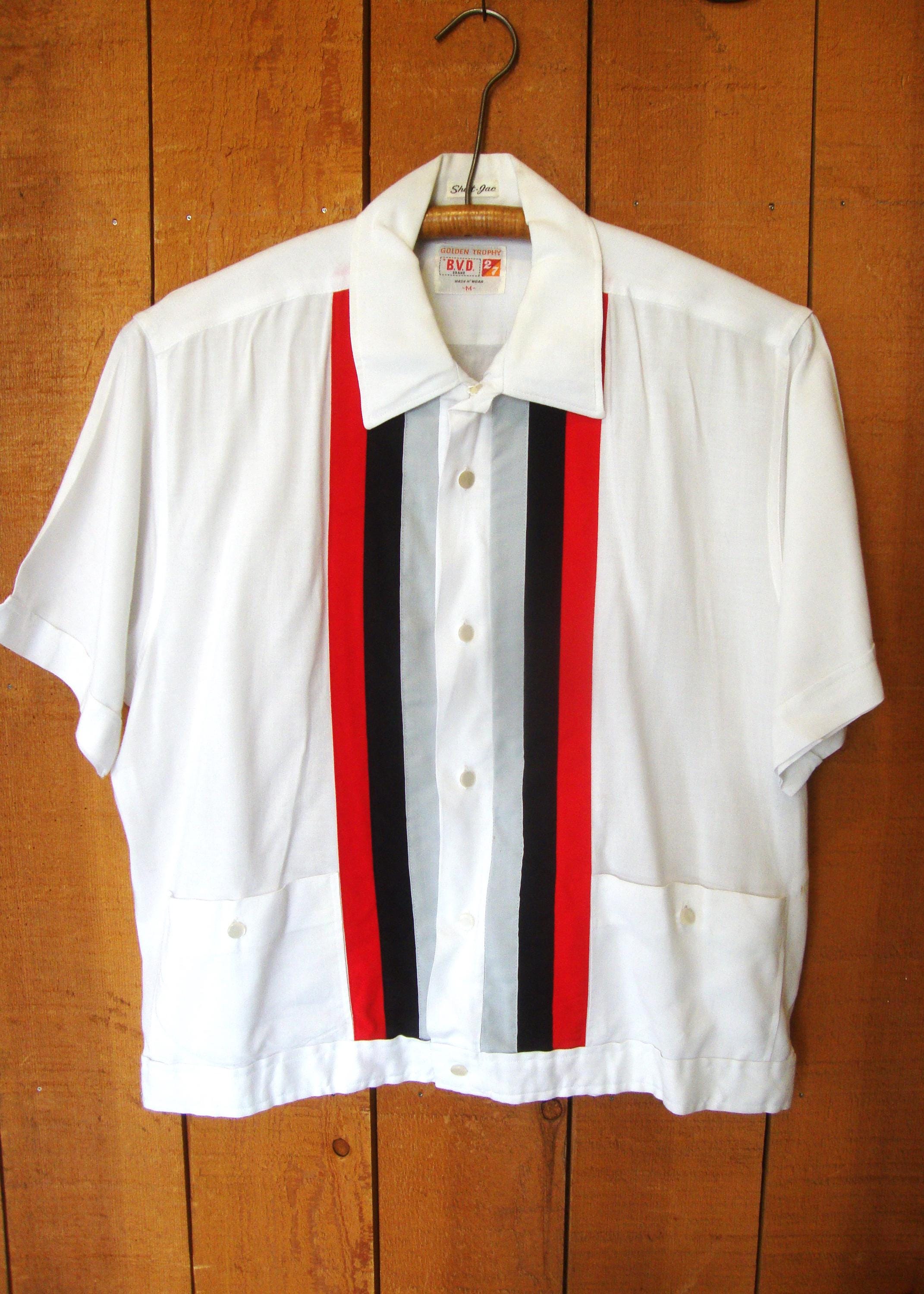 50s B.V.D. vintage rayon shirt