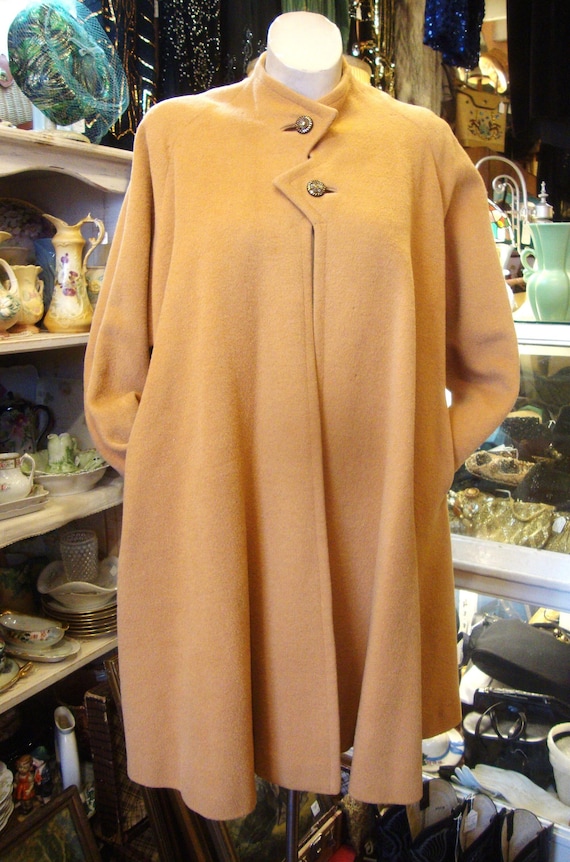 Vintage 1940's-50's Gold Wool Lucy Swing Coat Jack