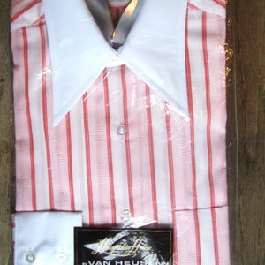 Vintage 1970&#39;s Deadstock Van Heusen Hampshire House camisa de hombre/tamaño mediano
