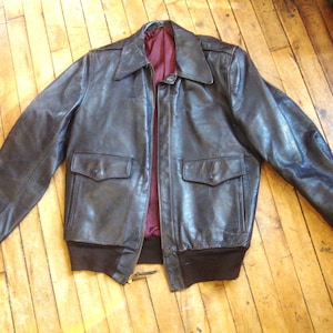 Vintage Hercules by Sears herrjacka med hästskinn och dragkedja från 1950-talet – storlek Small