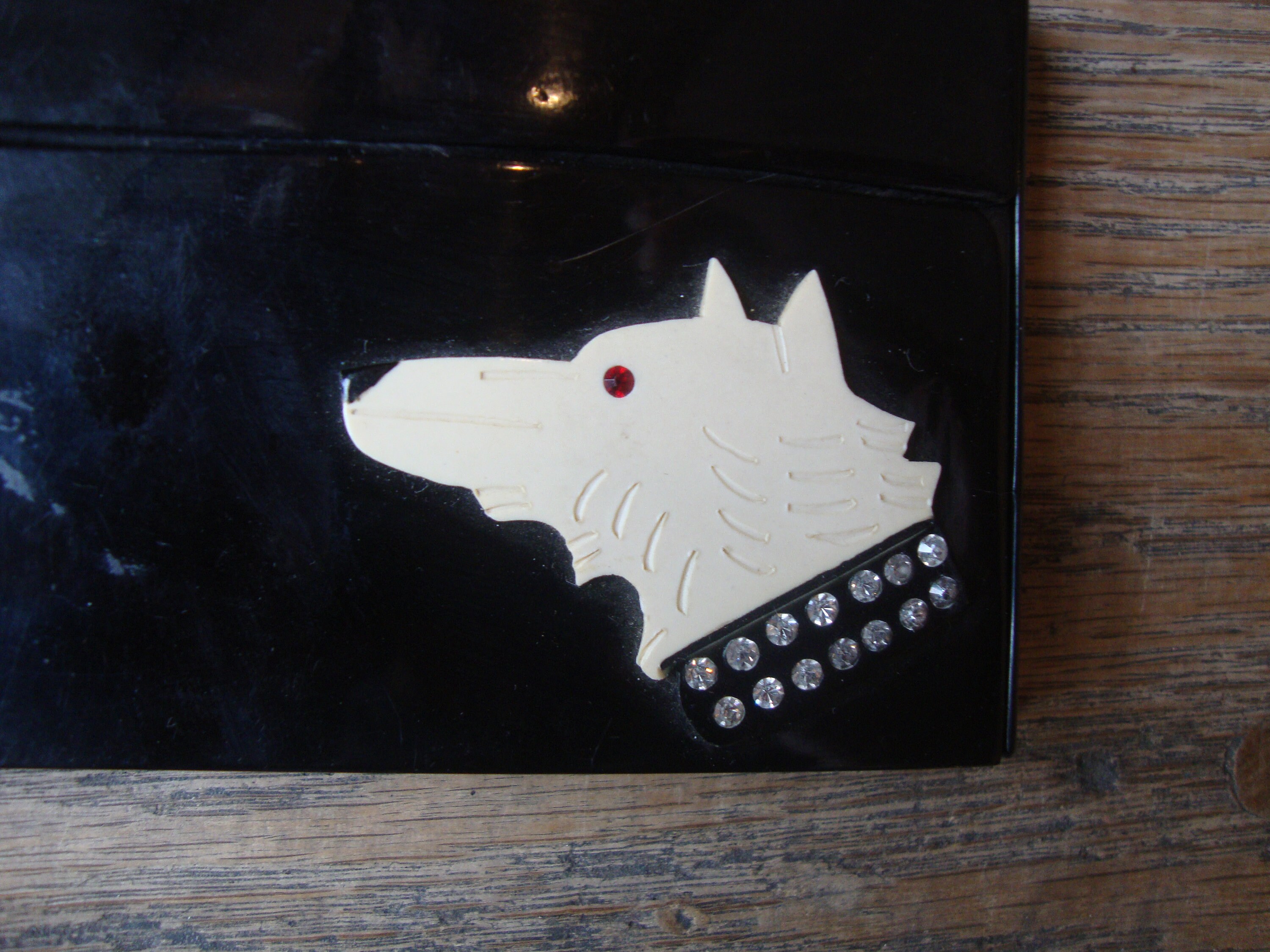 ヴィンテージ アールデコ セルロイド シガレットケース：ライン