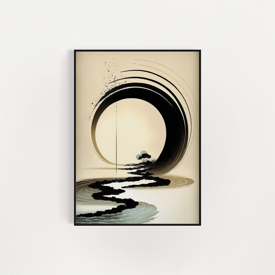 Enso Circle Zen Wall Art Print, Japandi Wabi Sabi Design, Abstract ...