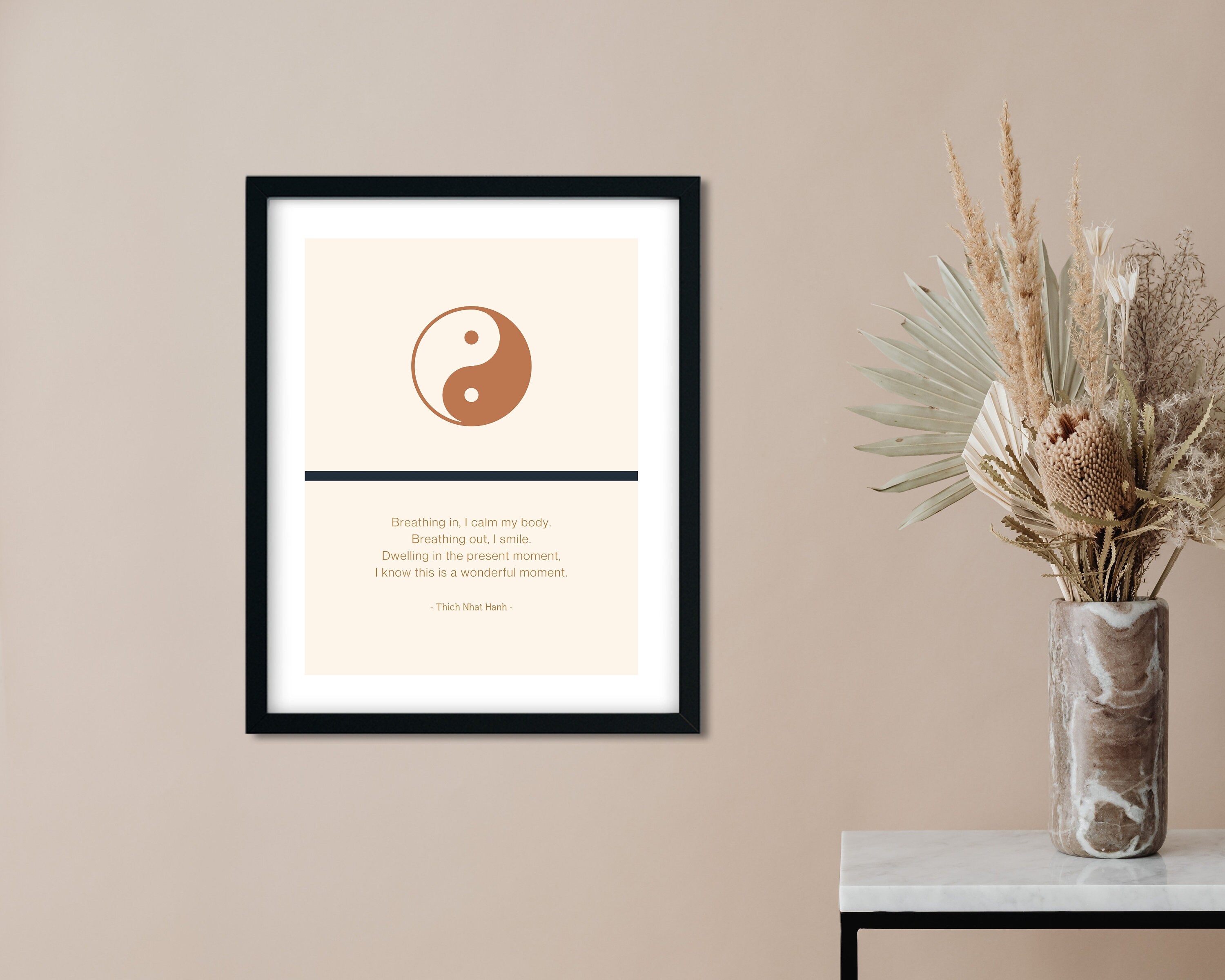 Thich Nhat Hanh Quote Printable Wall Art, Minimalist Modern Art, Yin ...