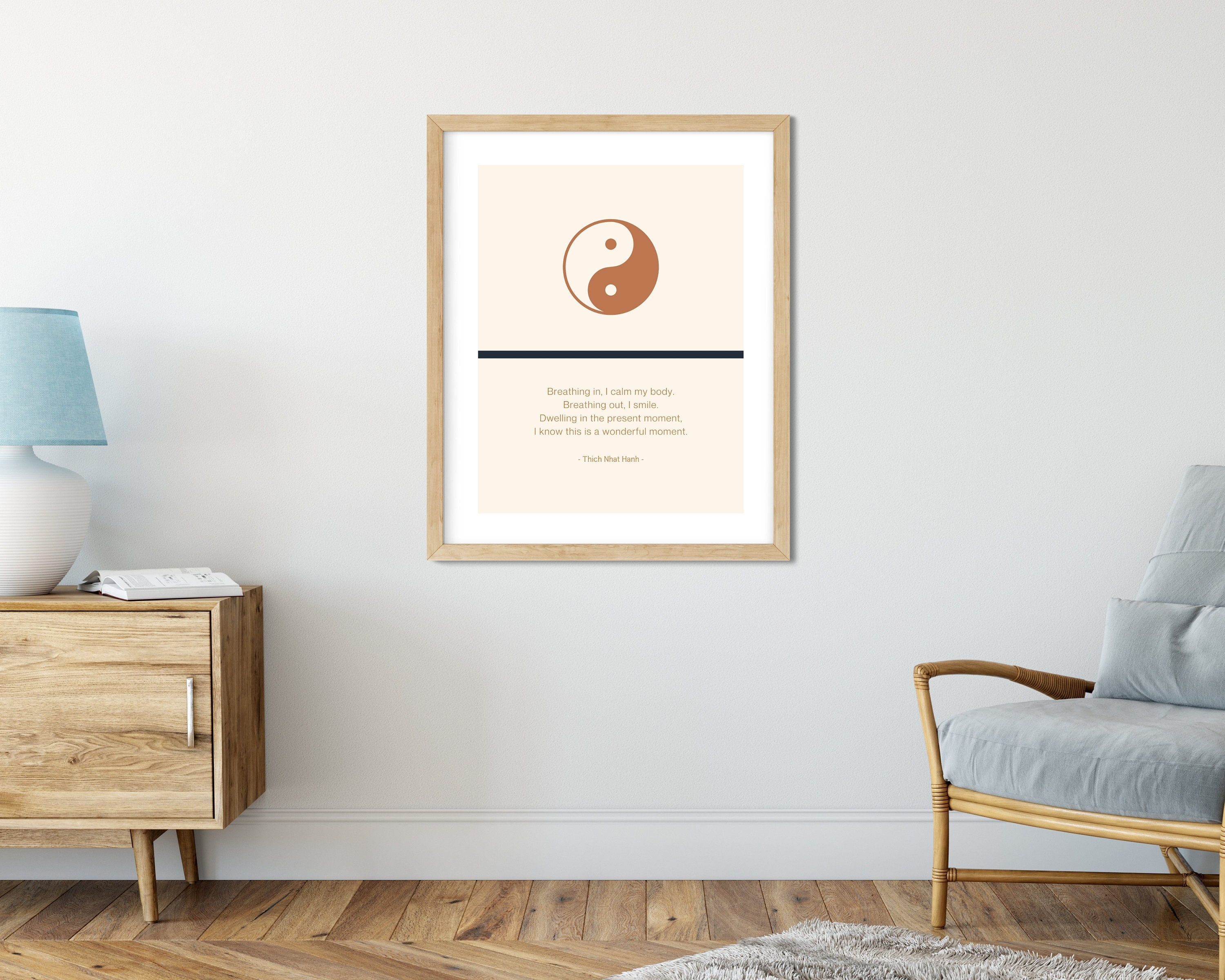 Thich Nhat Hanh Quote Printable Wall Art, Minimalist Modern Art, Yin ...