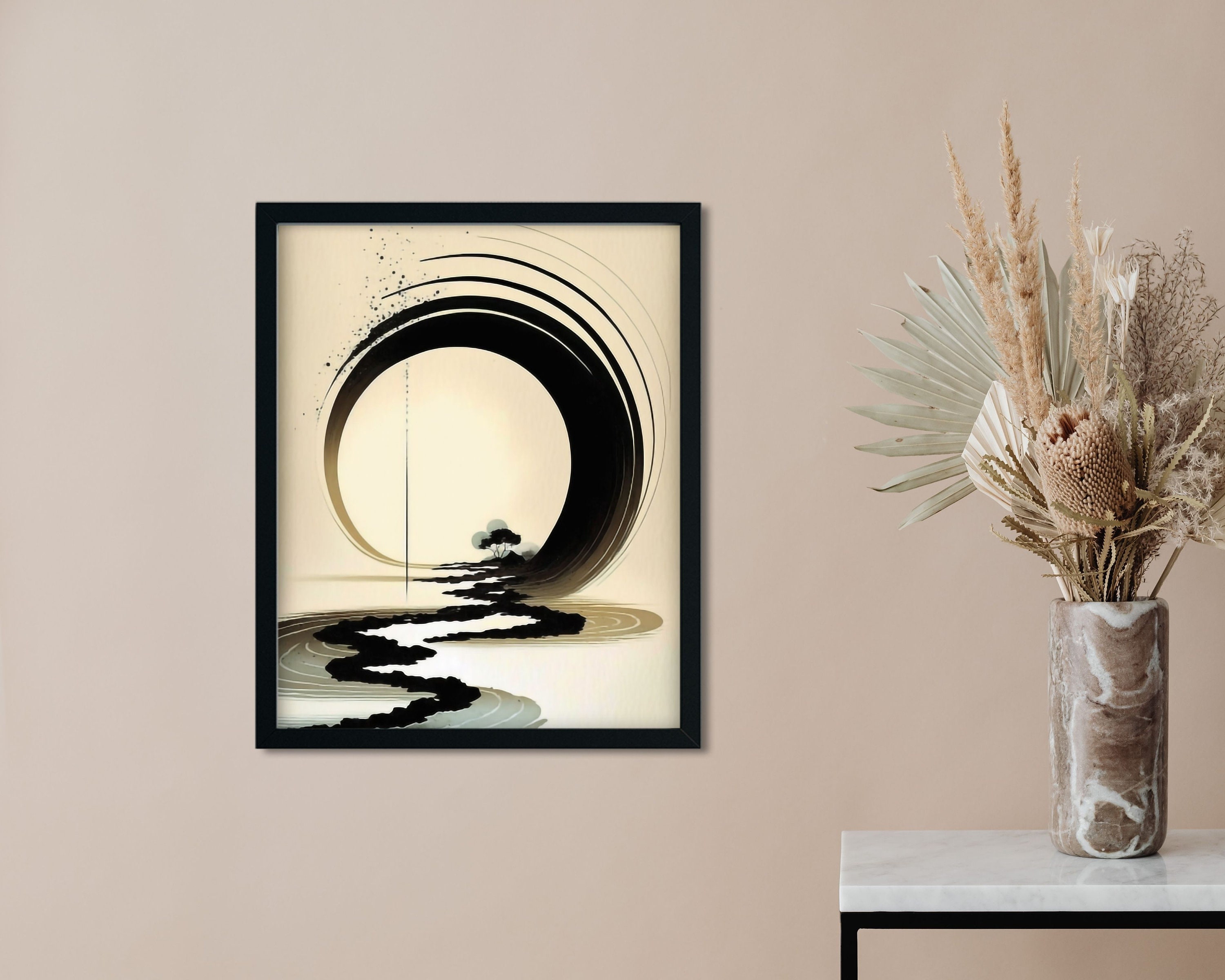 Enso Circle Zen Wall Art Print, Japandi Wabi Sabi Design, Abstract ...
