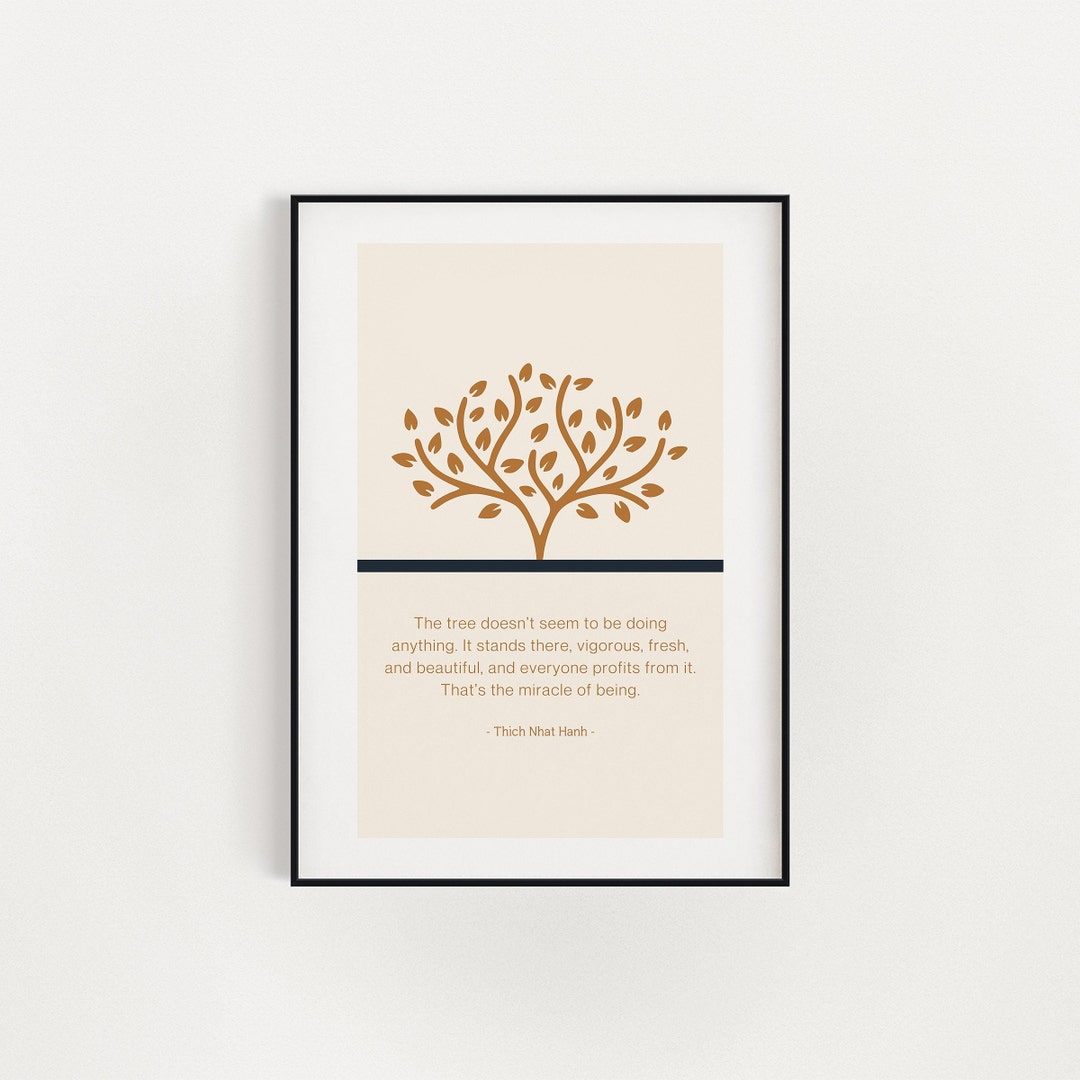 Thich Nhat Hanh Quote Printable Wall Art, Being Present, Minimalist ...
