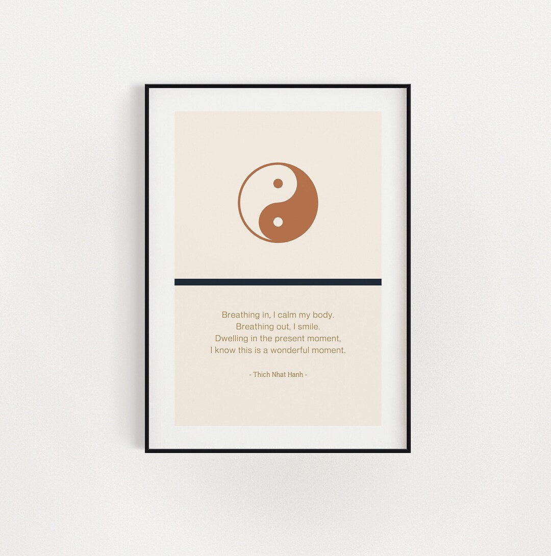 Thich Nhat Hanh Quote Printable Wall Art, Minimalist Modern Art, Yin ...