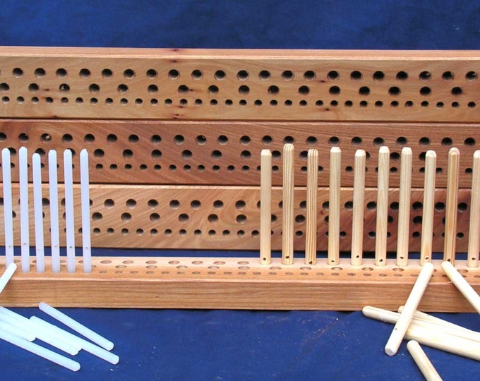 500mm Elm Peg Loom 3 Rows, 3 Different Spacings, 6 & 9mm Pegs Totally