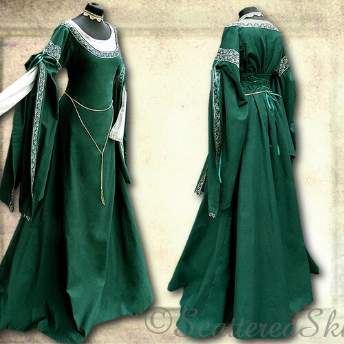 Medieval Dress Robe for LARP Fantasy in Your Size Cotton or - Etsy