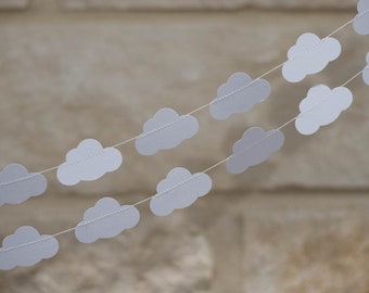 White Cloud Garland, You Are My Sunshine Party, Rainbow Baby Shower, Cloud Party Banner, Airplane Birthday Decor