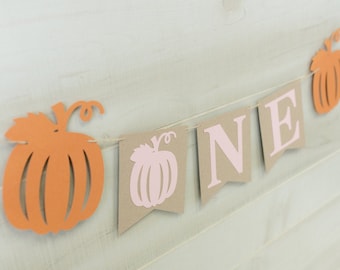 Little Pumpkin Banner, ONE Pumpkin Banner, Girl Little Pumpkin Decor, Pink Pumpkin Truck Party