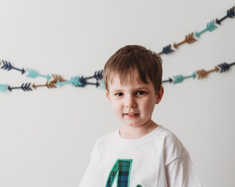 Arrow Garland, Blue Woodland Decor, Boho Arrow Party, Arrow Baby Shower, Bow and Arrow Banner
