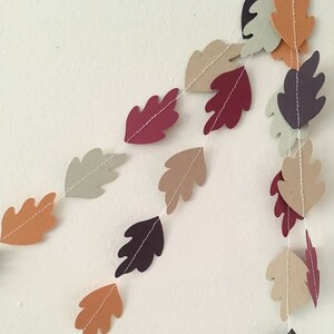 Fall Leaf Garland, Autumn Banner, Thanksgiving Decor, Autumn Leaves Bunting, Fall Mantel Decorations image 5