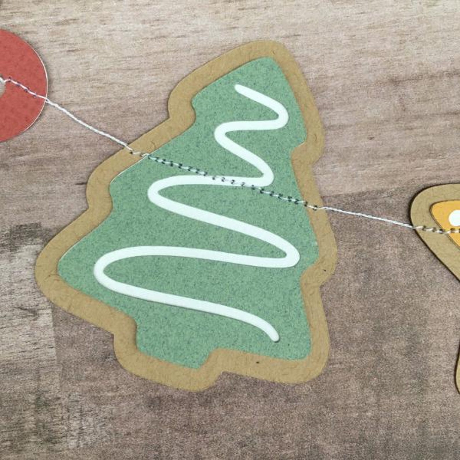 Christmas Cookie Garland, Sugar Cookie Cutout Banner, Cookie Exchange ...