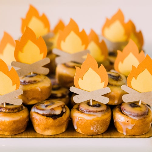 Camping Party Flatware Camp Theme Camp Out Party Etsy