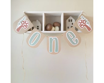 Mushroom Banner, Boho Mush Party, Whimsical Mushroom Decor, Muted Pastel Mushroom 1st Birthday, Fairy Garden Theme Birthday, Woodland Decor