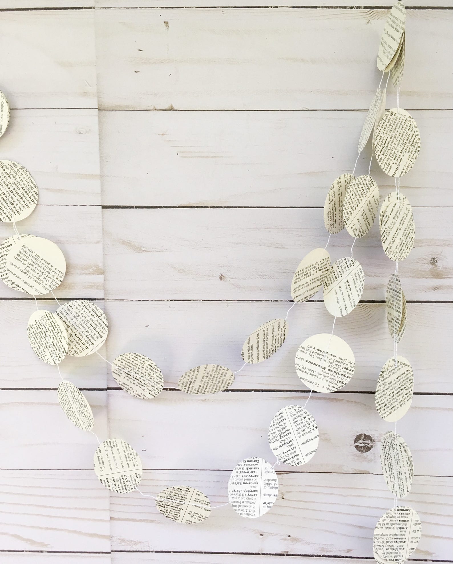 Book Page Garland Dictionary Page Garland Book Theme Baby Etsy