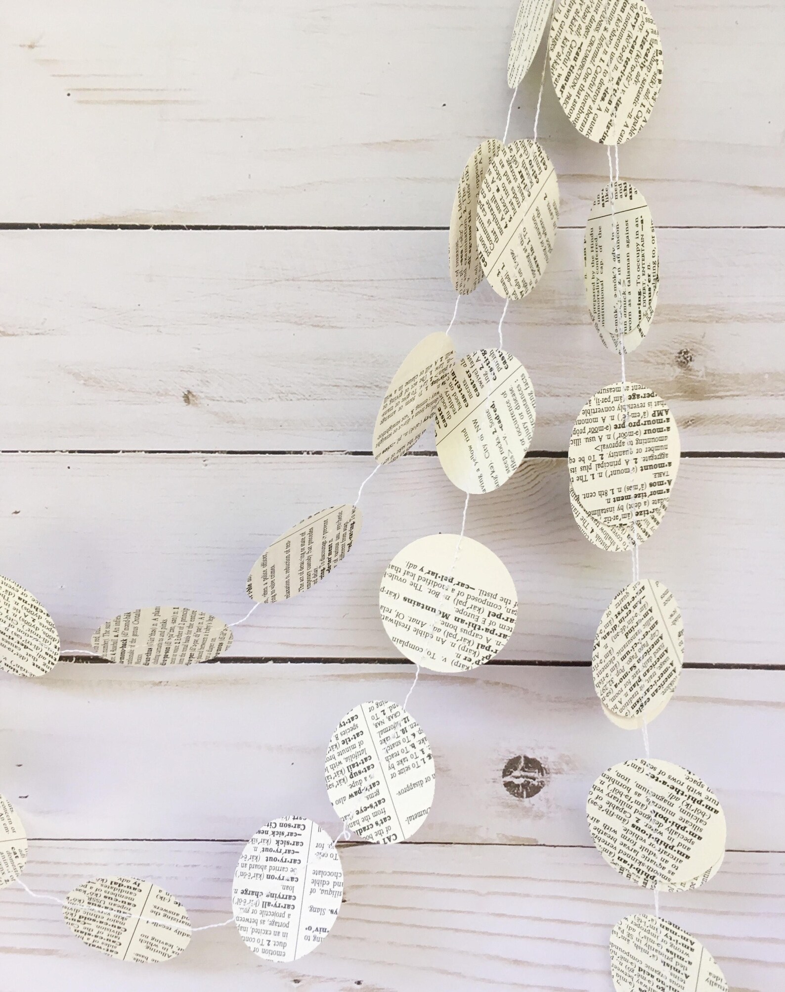 Book Page Garland Dictionary Page Garland Book Theme Baby Etsy