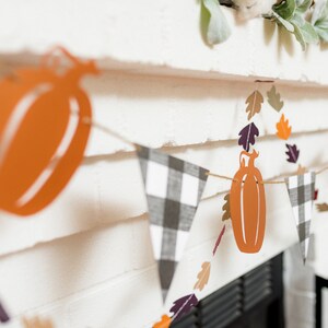 Fall Leaf Garland, Autumn Banner, Thanksgiving Decor, Autumn Leaves Bunting, Fall Mantel Decorations bild 9