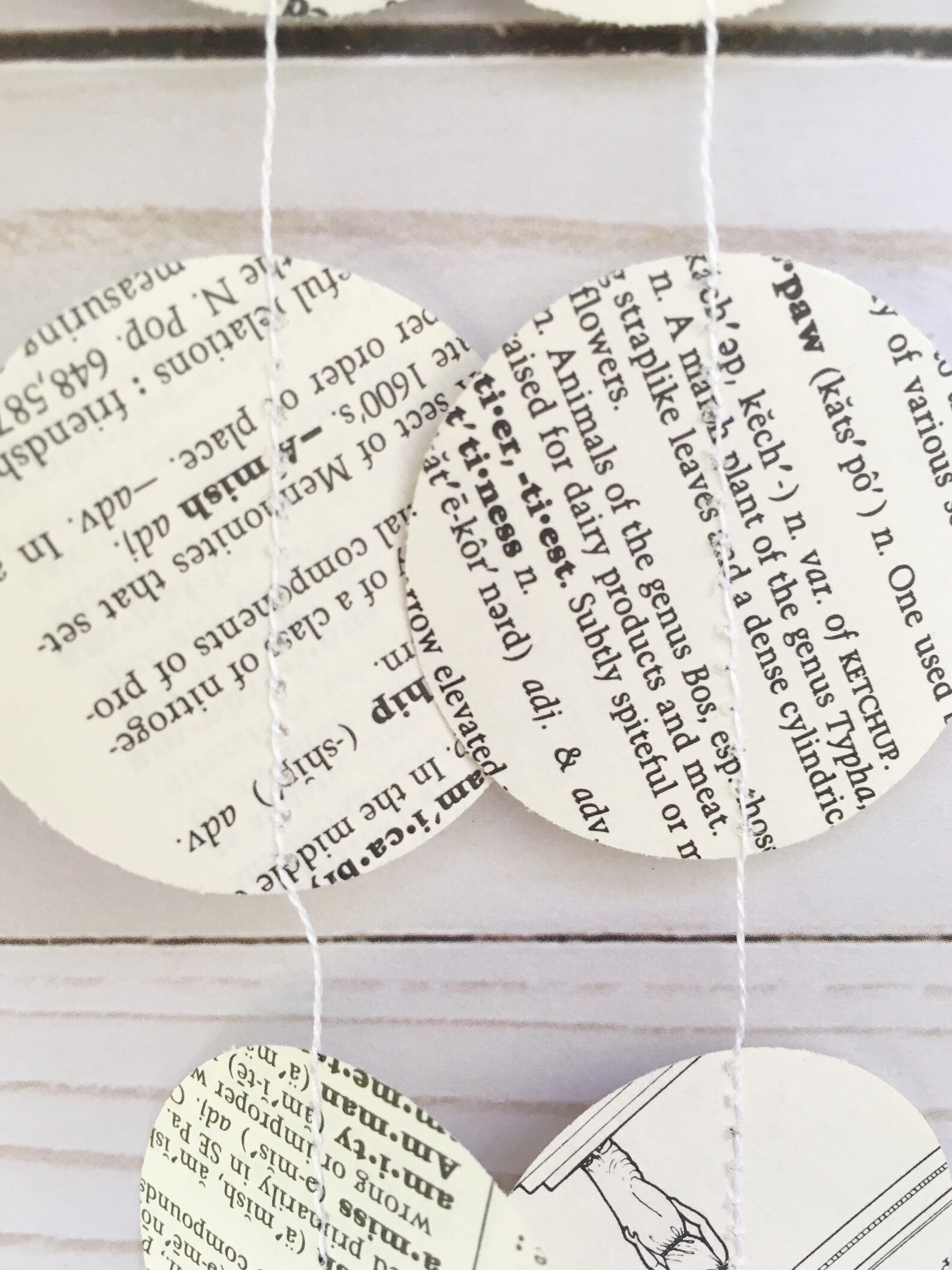 Book Page Garland Dictionary Page Garland Book Theme Baby Etsy