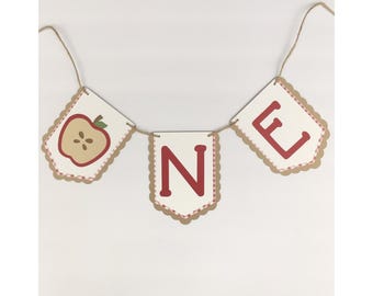 Apple Banner, Apple Basket Banner, Apple Picking Party, Apple of my Eye First Birthday, Apple Pie Party Decor, Apple Theme Smash Cake