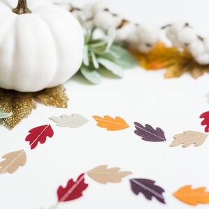 Fall Leaf Garland, Autumn Banner, Thanksgiving Decor, Autumn Leaves Bunting, Fall Mantel Decorations bild 3