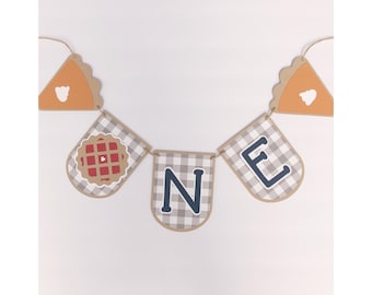Pie Birthday Banner, Pie Theme First Birthday, Sweet as Pie Smash Cake, Thanksgiving Baby Birthday, Pie High Chair Banner