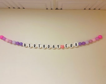 Giant CUSTOM Birthday Era Friendship Bracelet,  Tween birthday decor, teen birthday decor, Birthday Sign, Friendship Bracelet Decor