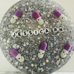 Personalized Nurse Gift, Nurse Name gift, Resin Pill Coaster, National Nurse Week Gift, Dr. Gift, Pharmacist Gift, Healthcare Coaster