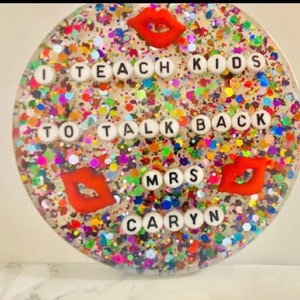 Speech Therapist Gift, Teacher Name Gift, Teacher Appreciation Gift, Custom Coaster, Gift For Teacher, Teacher Paper Weight