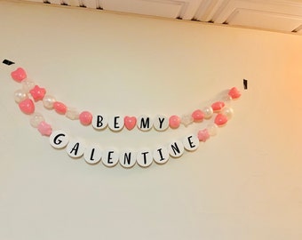 Be My Galentine GIANT Friendship Bracelet,  Galentines Day decor, Galentine banner, Galentine Garlad