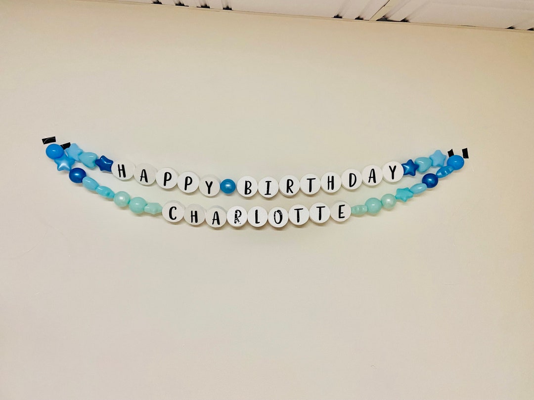 Giant CUSTOM Name Happy Birthday Friendship Bracelet, Tween