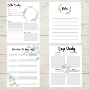Bible Study Journal, Bible Study Guide, Sermon Notes, SOAP Bible Study