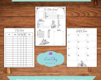 Fan Fiction Reading Journal, Printable Reading Log