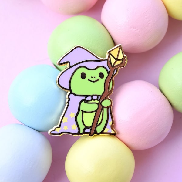 Yer a Wizard Froggy Enamel Pin / Halloween, Frog, DnD, Dungeons and Dragons, Dungeon Master, DM, Warlock, Witch, Hard Enamel, Sorcerer, Gift