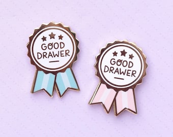 Good Drawer Hard Enamel Pin // Artist, Art, Funny, Illustrator, Motivational, Designer, Gift, Teacher, Award