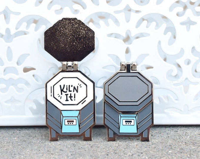 Kiln It Hard Enamel Pin // Ceramic, Kil'n, Potter, Gift, Ceramicist