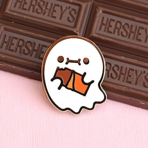 Ooh Chocolate! Halloween Ghost Enamel Pin
