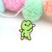 Big Booty Frog Enamel Pin // Froggy, Cute, Kawaii, Nature, Outdoors, Froggo, Mini Pin, Animal, Butt, Funny