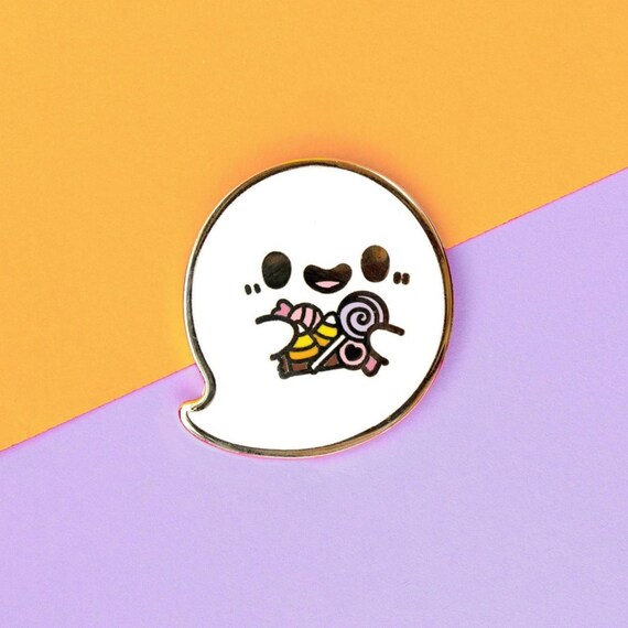 Scaredy Cat Trick or Treat Enamel Pin – sugarnova