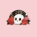 Til Death We Do Art Hard Enamel Pin // Skull, Flowers, Artist, Rose, Pencil, Paintbrush, Gold