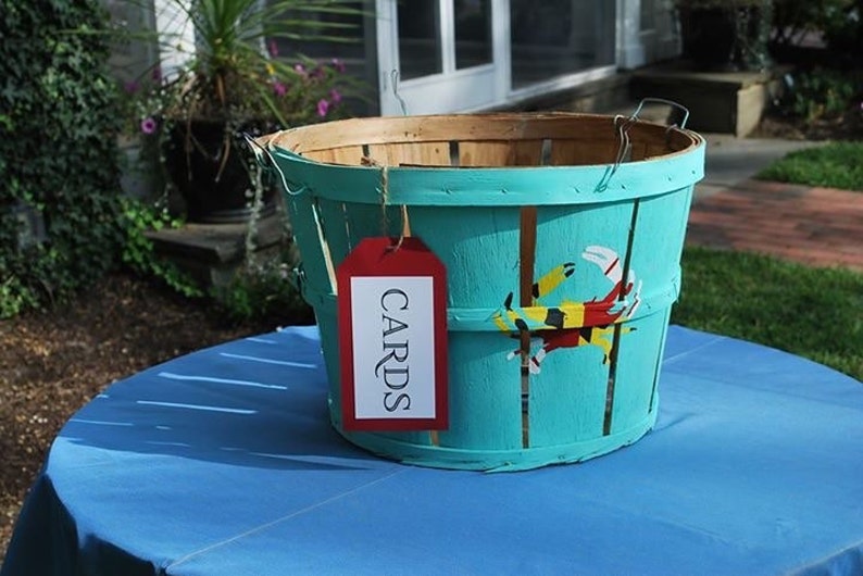 Eastern Shore Hand Painted Crab Bushel Basket with