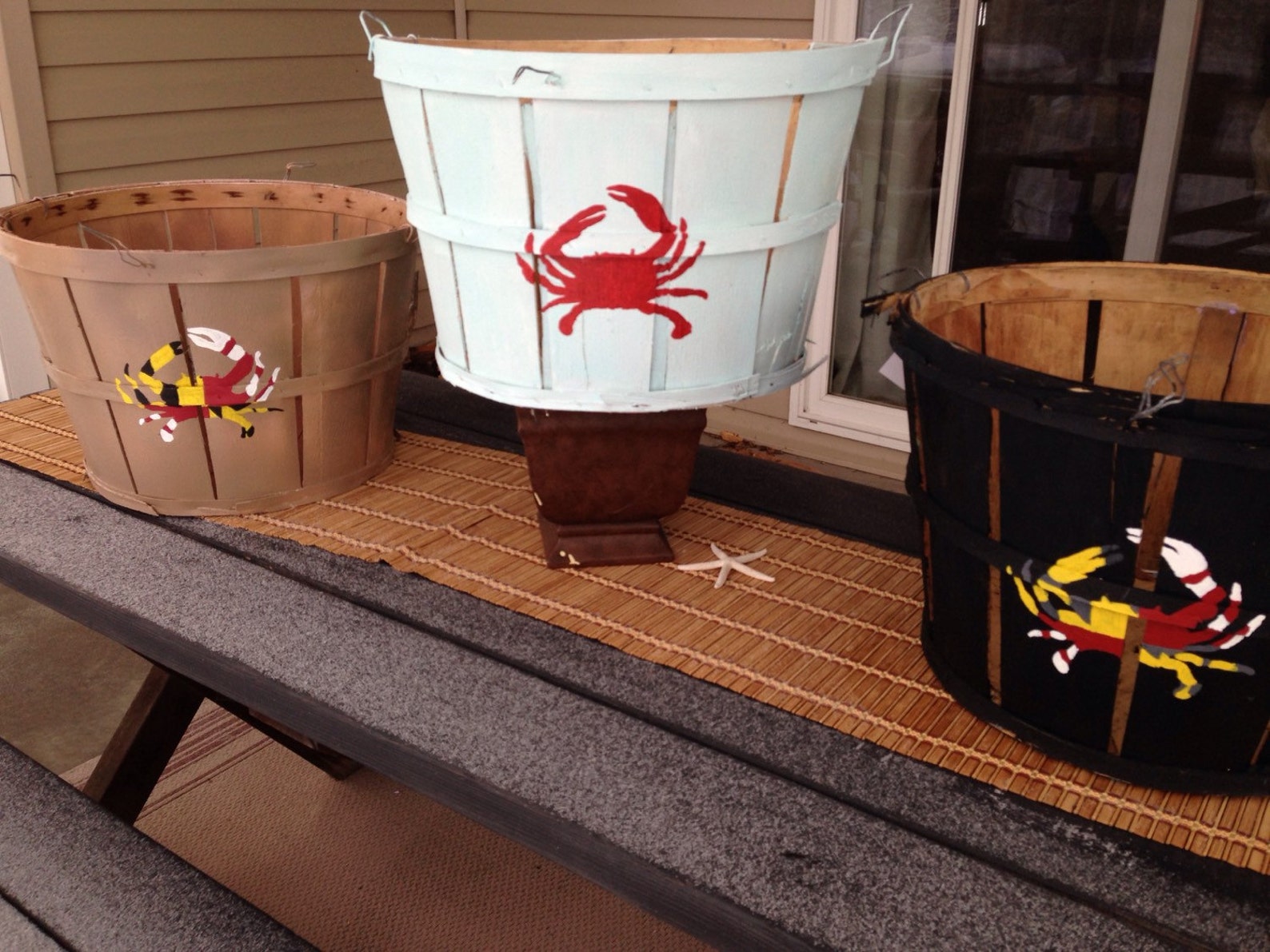 Eastern Shore Hand Painted Crab Bushel Basket With Maryland | Etsy