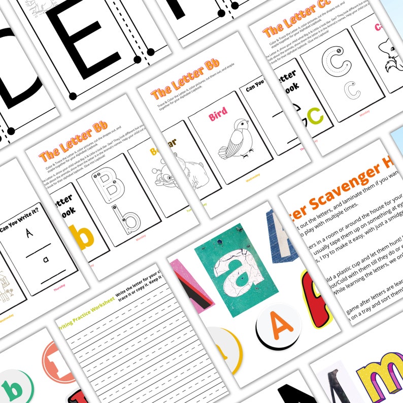 Alphabet & Animal Lapbook Printable Pack Etsy