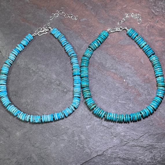 Go Big Or Go Home - Arizona Turquoise Disc Necklace – Chunky Adjustable Sterling Silver