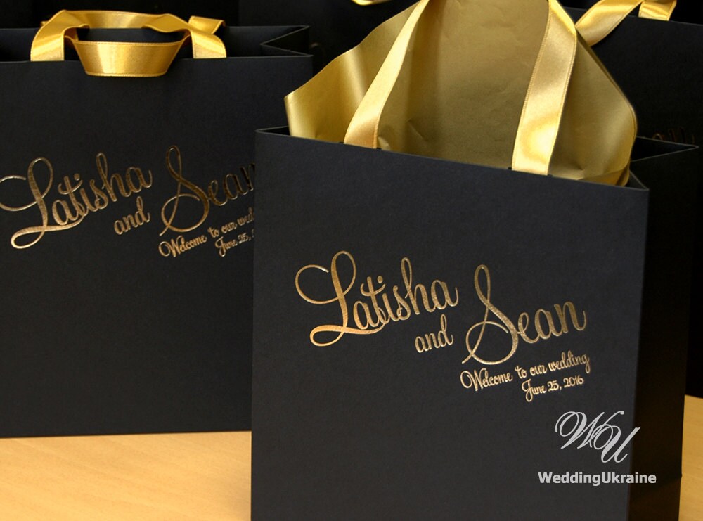 Set of 100 Personalized Cotton Shopping Bags With 1 Color Logo Print -  Luxury Wedding Invitations, Handmade Invitations & Wedding Favors