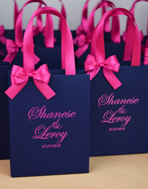 Pink and clearance blue gift bags